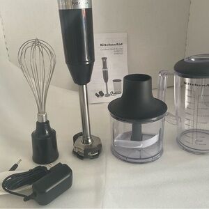 KitchenAid Black Cordless Hand Blender Set